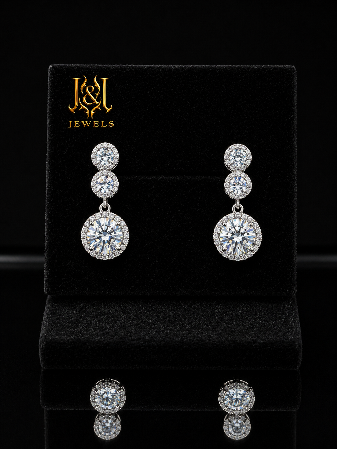 Maison Élégance Halo Drop Earrings