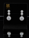 Maison Élégance Halo Drop Earrings