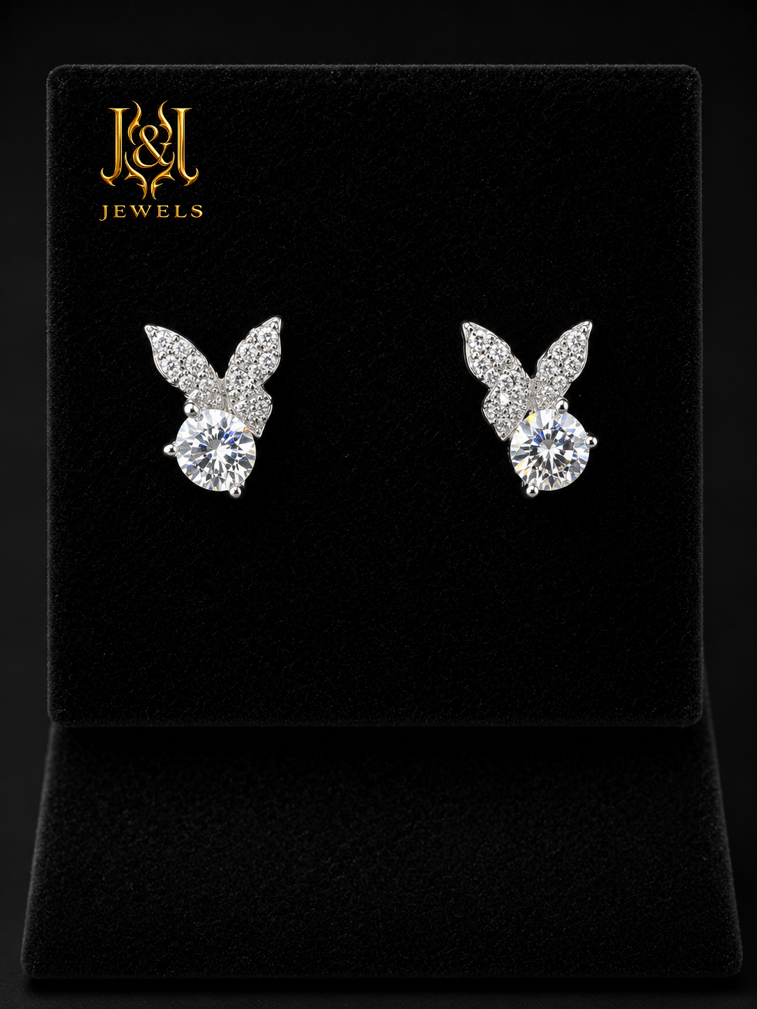 The Papillon Lumière Moissanite Studs – 1CT