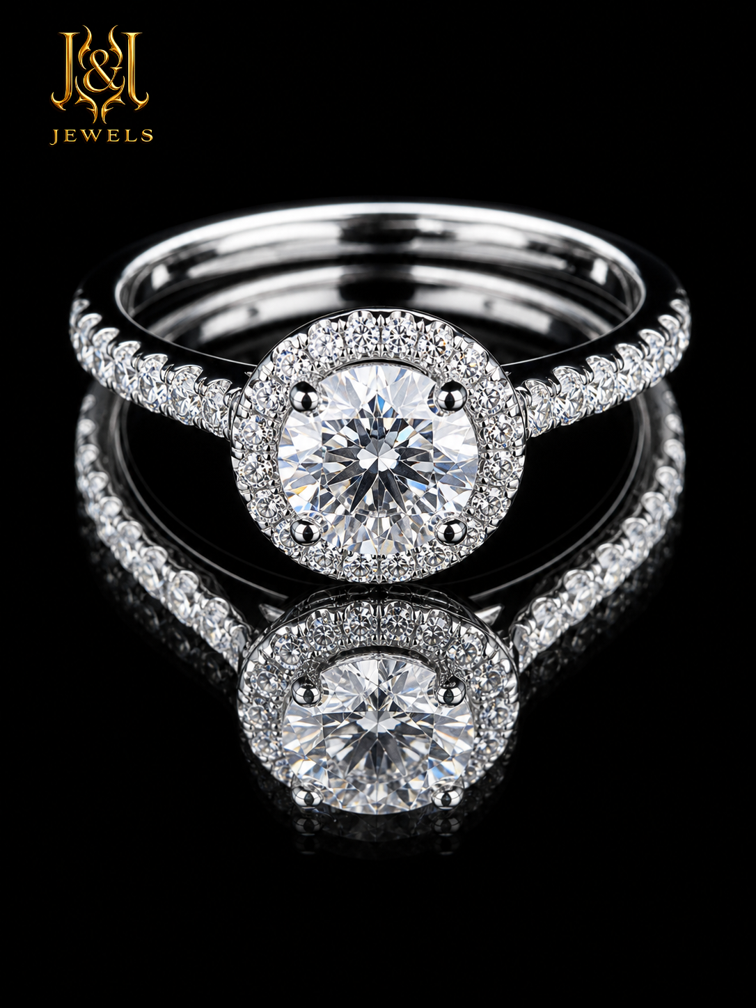 The Maison Lumière Halo Ring – 2CT