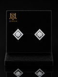 Premium Diamond Halo Moissanite Earrings – 5mm 1CT