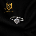 1 Carat Moissanite Engagement Ring 6.5 mm – Classic Solitaire Design